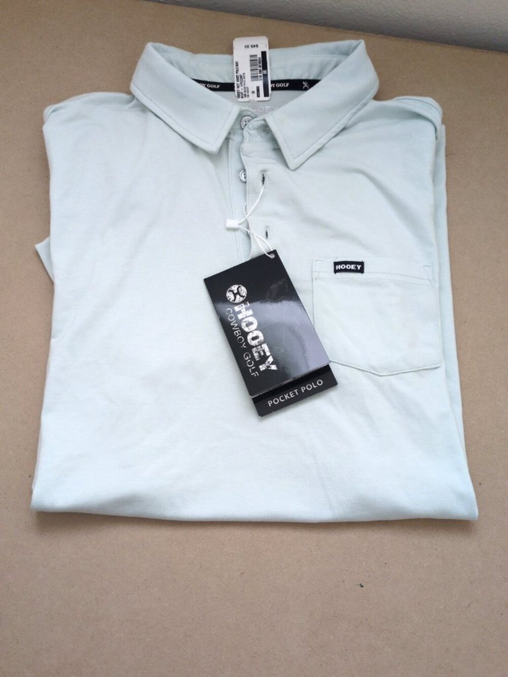 Hooey Men's Short Sleeve Hot Shot Cowboy Golf Polo Shirt Mint Green NWT